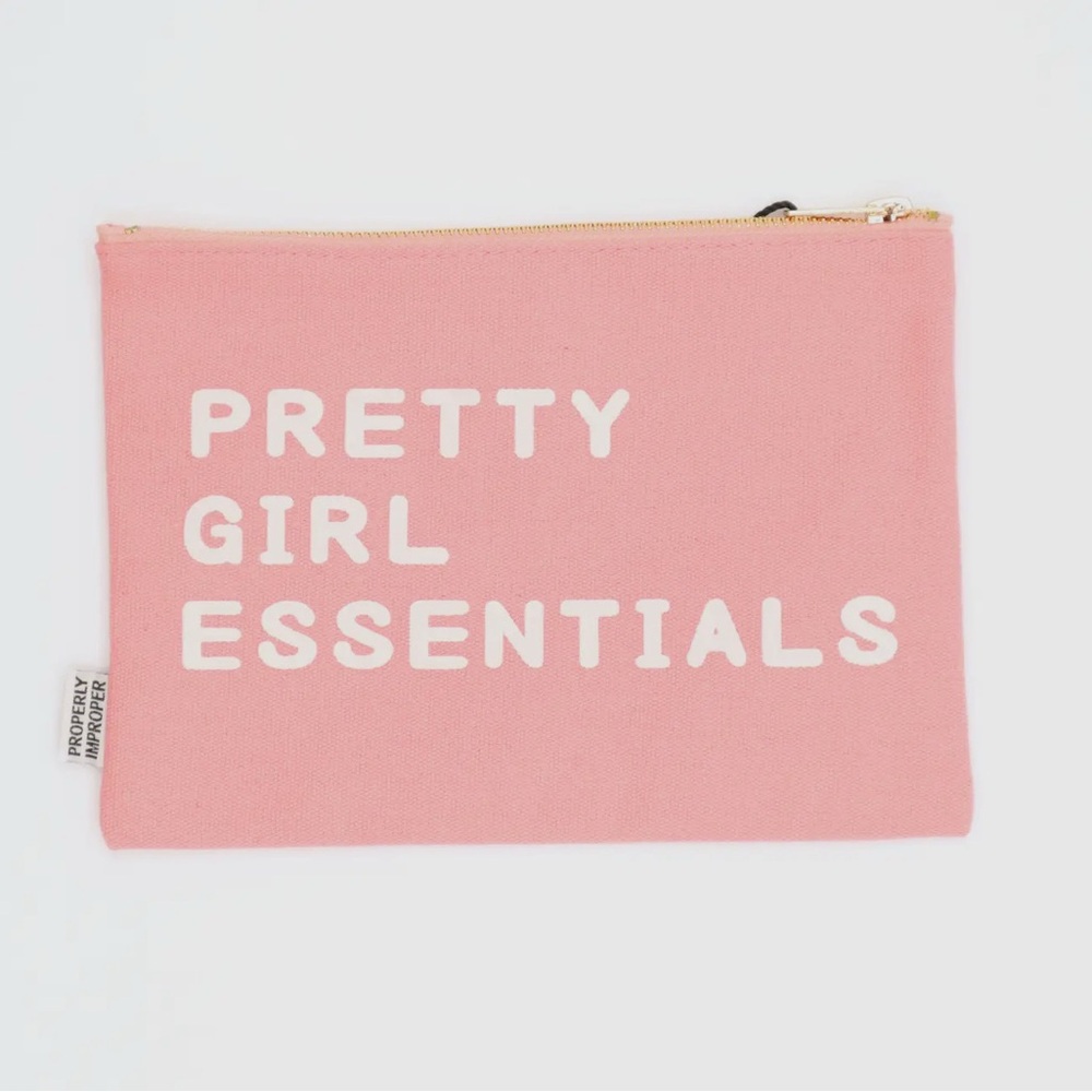 Pink Pouch with Text